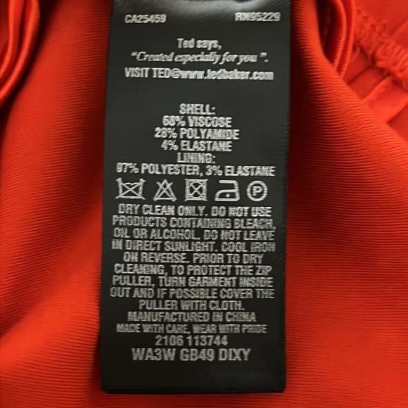 Ted Baker London Dixy Crossover Dress in Red - Ted Size 0 - Picture 6 of 7